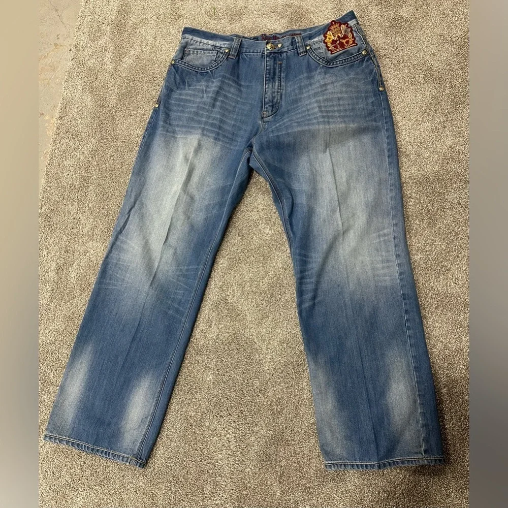 Vintage Coogi Jeans Mens 40x34 Embroidered Hip Hop Y2K Baggy Denim